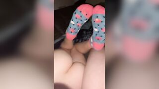 Netflix & Chill Footjob Joy! That Babe Uses Her Fuzzy Socks to Make Me Cum!