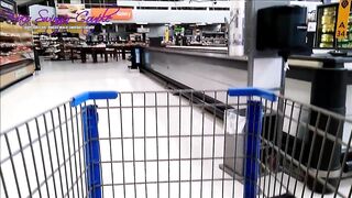 Sexy mother I'd like to fuck wife driving topless and flashing butt and snatch upskirt in Walmart