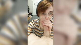 Teen laughs whilst gagging on large wang *teaser*