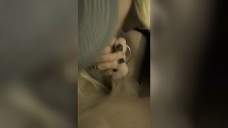 A french gal surprised to drink for the 1st time