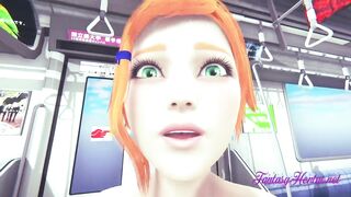 Ben 10 Manga - Gwen Is Screwed in a Educate and cums inside her