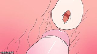 Bakugo screws Uraraka Ochaco whilst this guy grabs her breasts and then cums inside her