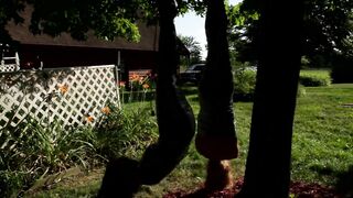 2 cuties duct tape mummies outdoors