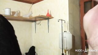 French doctor examines patient, with his schlong