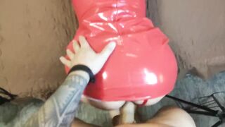 latex beauty bangs immodest and sucks knob !