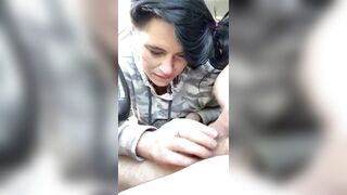 Crack wench gives a lengthy oral sex then lets a man cum in her throat, spits out his cum and sucks it some greater amount!