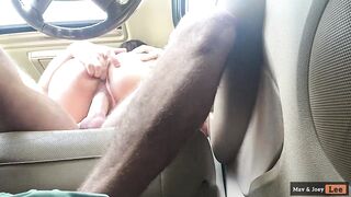 Excited Married Pair Creampie in the Drivers Seat 4K