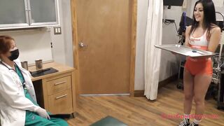 Fresh Hooters Applicants Aria Nicole & Blaire Celeste Gets Examined & Spanked To Watch If They Have What It Takes To Sling Wings At GirlsGoneGyno.com