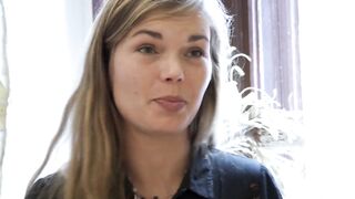 Ersties: Danish Playgirl Toys Her Shaggy Cunt With a Glass Sex-Toy