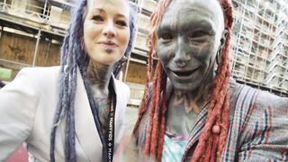 Behind the scene at the XBIZ rewards in Berlin - Anuskatzz and Lily Lu have a fun the adult time show and give u an impression