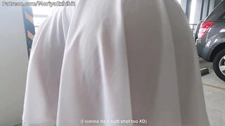 Teaser - Washing Car in Risky White Transparent Garments - Moriya Exhibit