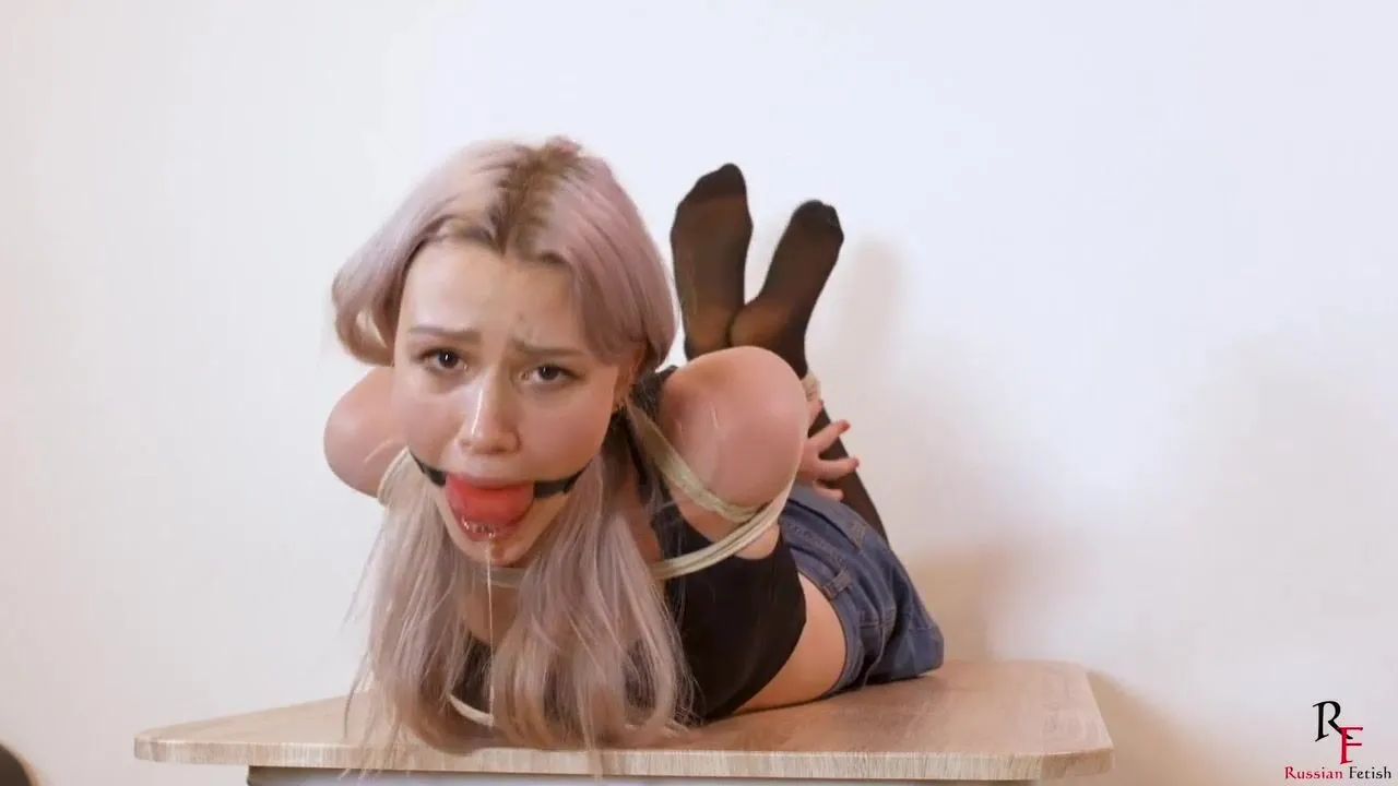 Astrid returns hogtied for viewing pleasure