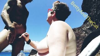 Screw and suck at the sea with my wife and voyeur