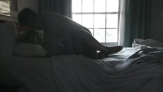 Hotel Sex with Window and Door Open!