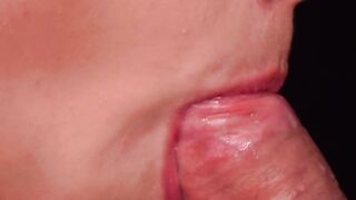 CLOSE UP: Most Excellent Juicy ORAL PLEASURE in the WORLD Right NOW, All Cum on Tongue, ASMR Sucking Knob 4K
