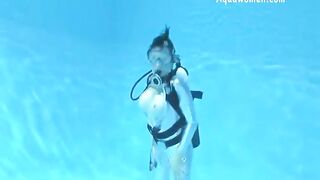 Silver catsuit scuba