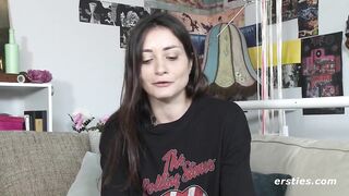 Ersties - Hawt Brunette Hair Sweetheart Plays With Herself In Advance Of Using the Magic Wand