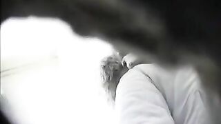 Superb booty caught in a public biffy