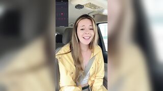 Thankful for my raincoat 'coz my twat is POURING! Rainy day Starbucks Drive Thru with my LUSH!!