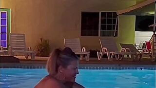 Aged PAWG Gets Pounded Poolside