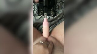 getting hard fuck from machine, during the time that daddy’s away