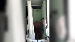 Big Beautiful Woman Butt shaking in the shower