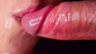 AVID Sloppy ORAL PLEASURE in Super CLOSE UP 4K - Juicy Sucking Rod ASMR