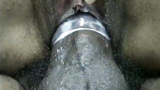 Breasty ebony teen gets banged