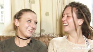 Firsties: Sofie has her 1st experience with a gal and right in front of the camera