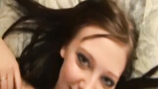 Youthful retro angel jizzed by obscene old chap