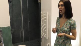 Sexy Constricted Twat College Angel is a Babysitter and loves to walks around No Pants in her Summer Costume