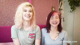 Ersties- Cute Redhead Gives Golden-Haired Sweetheart Lesbo Pleasures