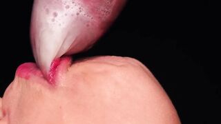 CLOSE UP: CONCUPISCENT Throat MILKING All CUM into FUCK-RUBBER and BROKE IT! MOST EXCELLENT Milking ORAL-JOB ASMR 4K