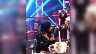 WWE - Sasha Banks and Bayley fighting Asuka