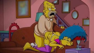 Old Simpson Constrained Housewife Marge With A Doxy 'Cuz Of Revealing Raiment And Screwed In All Her Taut Holes During The Time That Her Spouse Homer Was At Work / Comic / Visual Novel / Cartoons / Anime / Parody