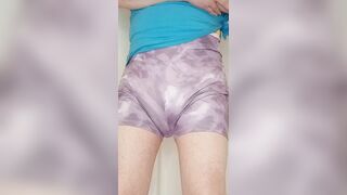 Juicy Diaper Beneath Spandex Hitachi Masturbation