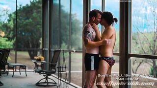 Bang Me Outside - Bubble Ass Femboy Scotty Slurps on Brock's Penis and Takes his Load on the Patio