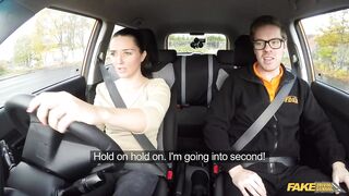 Fake Driving School - Super Cute eighteen And Her Driving Instructor In Nasty Cheating Coarse Sex clip