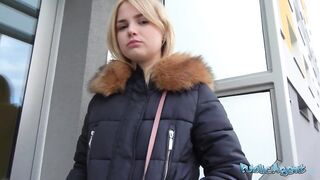 PublicAgent - super cute and nice-looking teen college student goes all the way