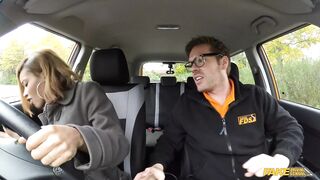 Fake Driving School - Full clip of ebony honey banging a driving instructor