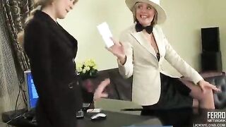 Charming lesbian babes in hot nylons