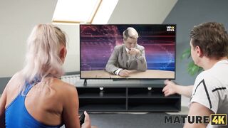 MATURE4K. Older blond was so lonely and her neighbor with a large dong came to fuck her