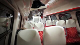 Risky Sex on Real Public Educate Ended with Spunk flow In to the her Large Booty Real Amateur Dada Deville