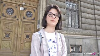 GERMAN SCOUT - CUTE COLLEGE SARA TALK TO 1ST ANAL AT STREET CASTING