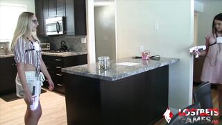 Hawt Cuties in hot games of Disrobe Laser Tag