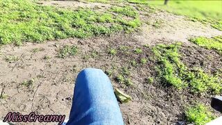 FLASHING my KNOB in front a everybody in a PUBLIC PARK and my STEPDAUGHER HELPS me SPUNK FLOW - REAL SEX RISKY