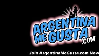 Astonishing BUBBLE BOOTY BREASTY Latin Babe in Constricted Jeans and Belt