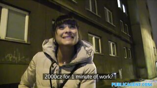 PublicAgent Sexy Czech chick bangs chap outside