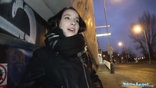 Public Agent Sexy Czech car screw after public oral makes agents jock hard