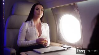 Deeper. Seth submits to master boss Angela White